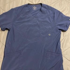 Infinity by Cherokee Large Blue Scrub Top